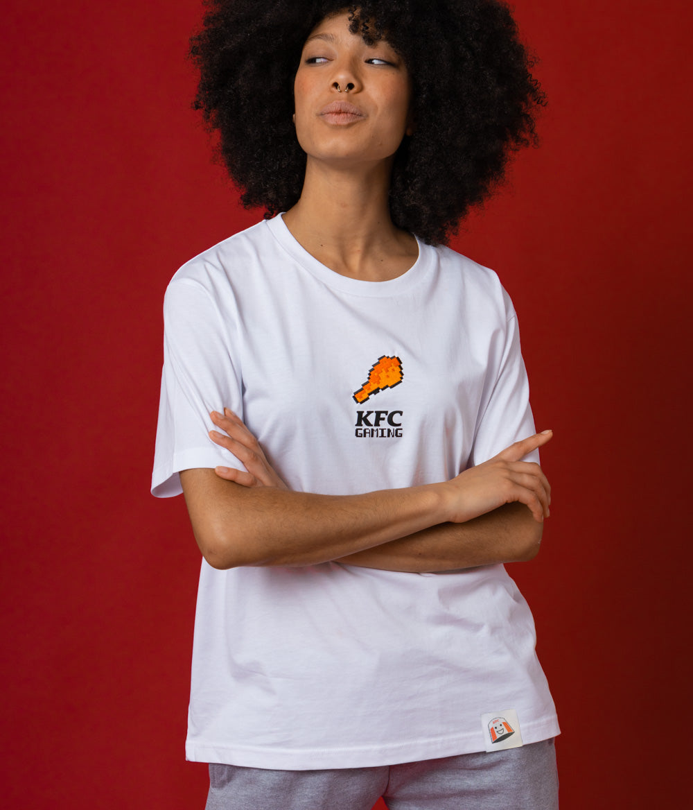 8bit Drumstick KFC Gaming Tee - White