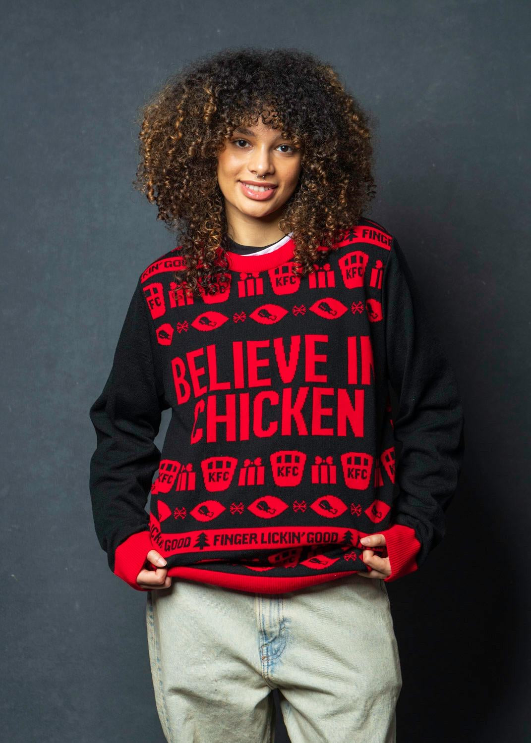 Believe in Chicken Christmas Jumper – KFC UK&I Shop