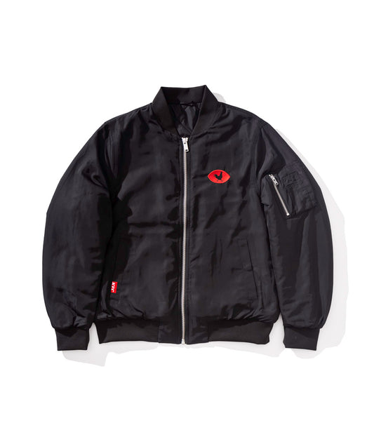 black KFC believe bomber jacket