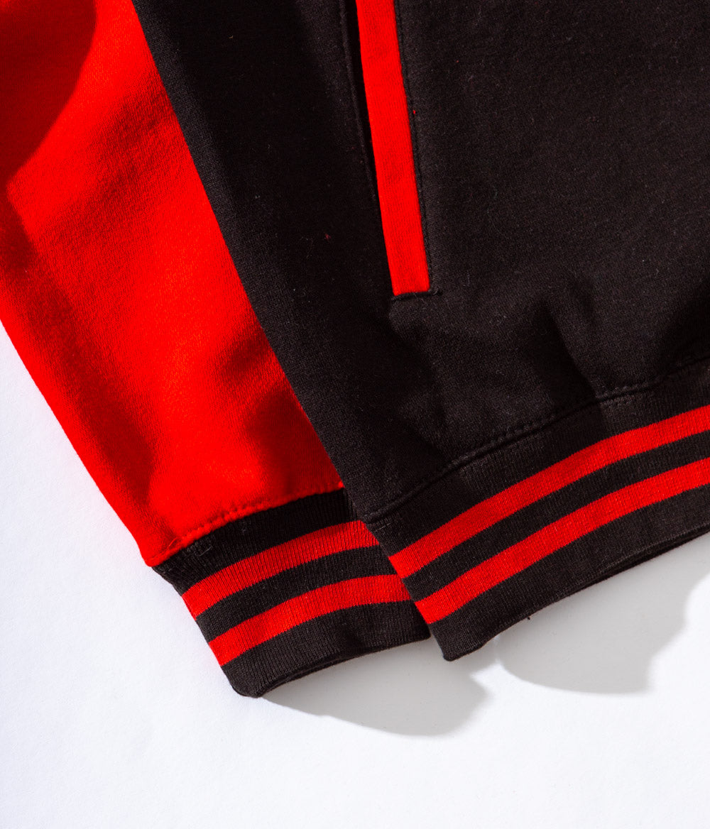 The Colonel's Varsity Jacket - Black & Red